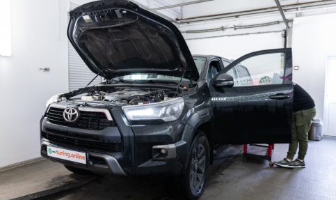Toyota Hilux 2.8d  177 л.c. 2019г.в. удаляем тюнинг бокс и отключаем системы экологии